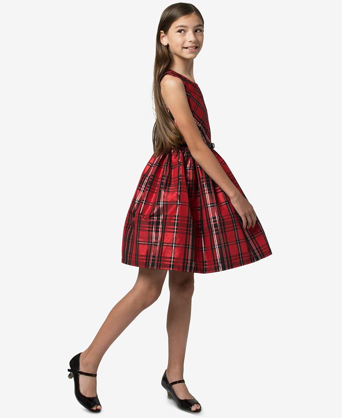 Macys girls red dress top