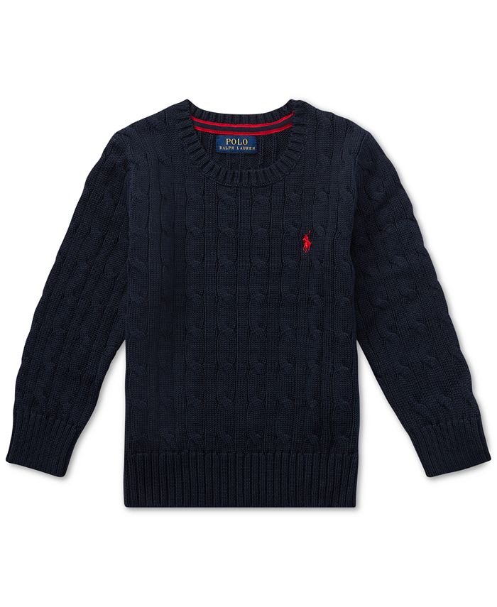 Polo Ralph Lauren Little Boys Cable-Knit Cotton Sweater & Reviews ...