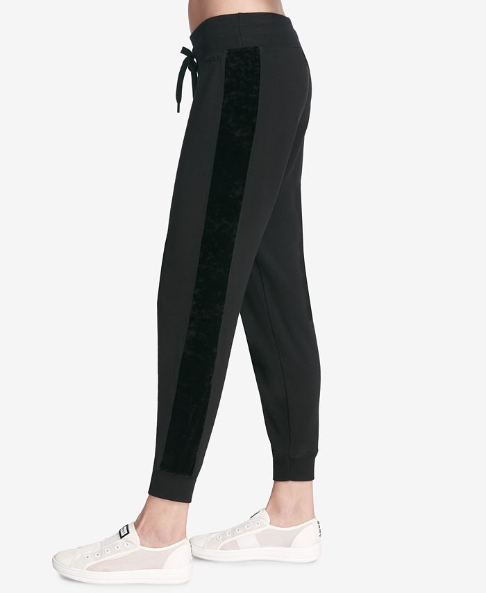 DKNY Sport Velvet-Stripe Joggers, Created for Macy's - Macy's