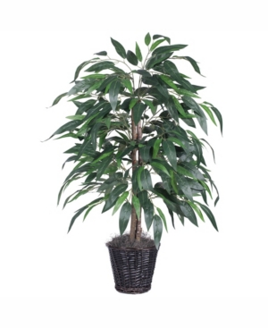 Vickerman 4' Artificial Mango Bush Made With Real Tag Alder Trunks