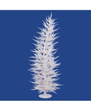 Vickerman 6 ft White Laser Artificial Christmas Tree With 150 Clear Led Lights
