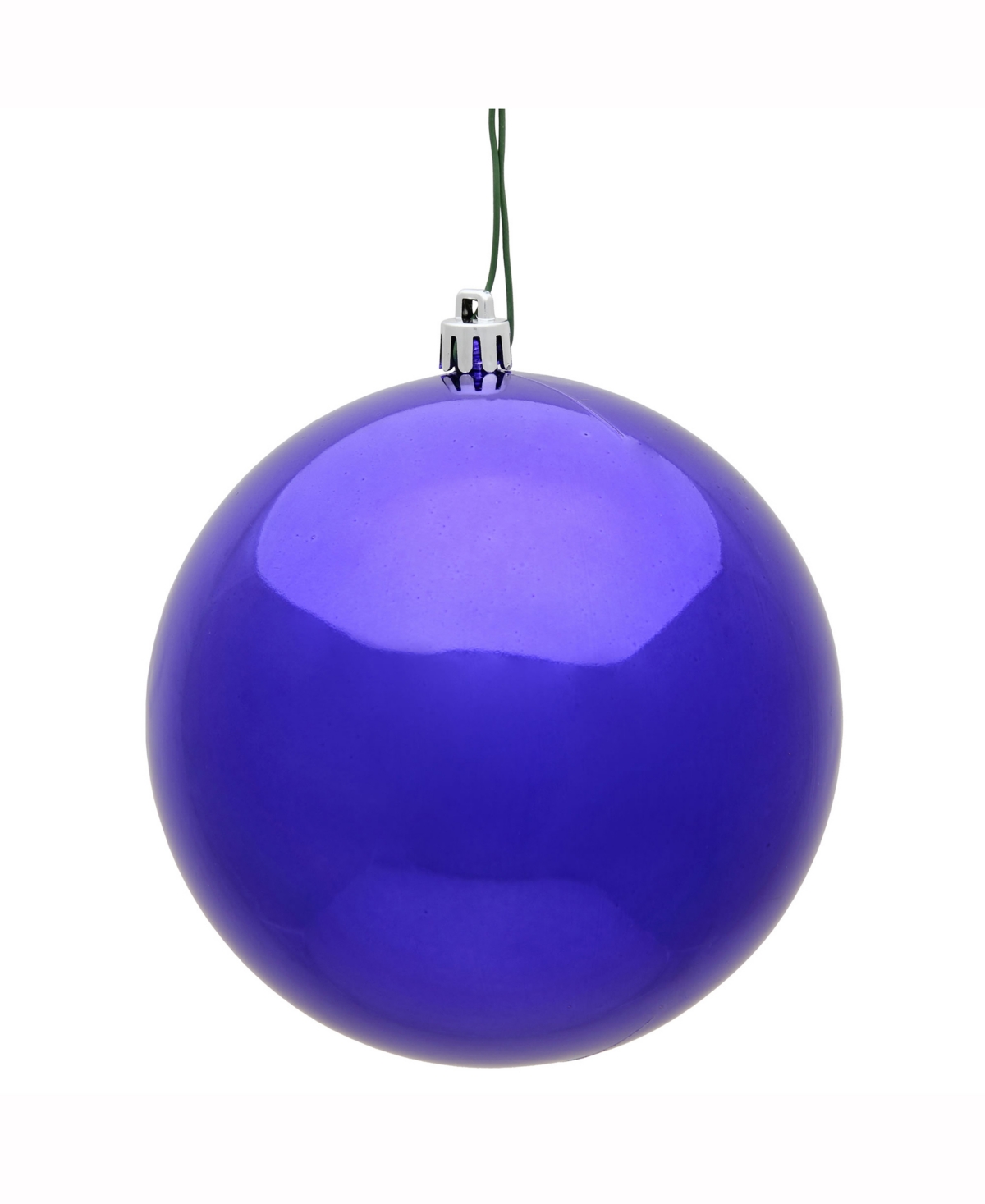 Vickerman 8" Purple Shiny Uv Treated Ball Christmas Ornament