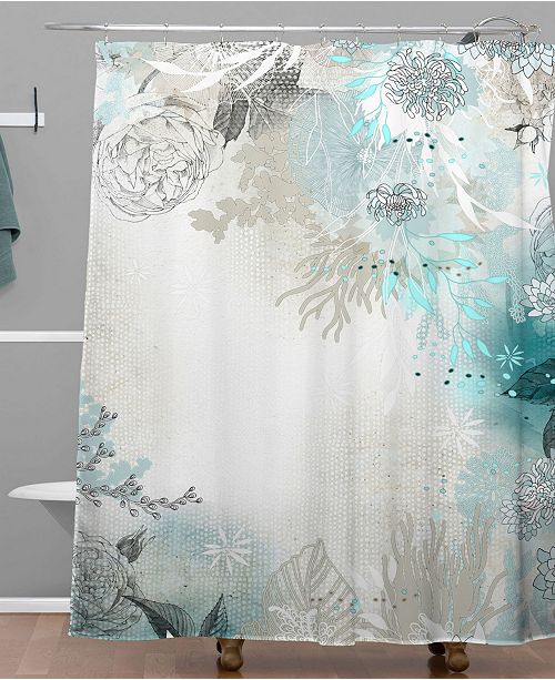 Deny Designs Iveta Abolina Pattern Of Flamingo Shower Curtain