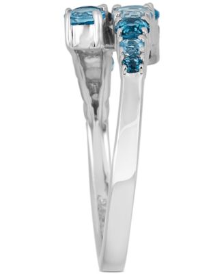 Blue Topaz Bypass Statement Ring (1-3/4 ct. t.w.) in Sterling Silver 