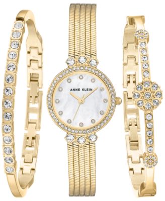 Anne Klein - Women's Gold-Tone Bracelet Watch 25mm