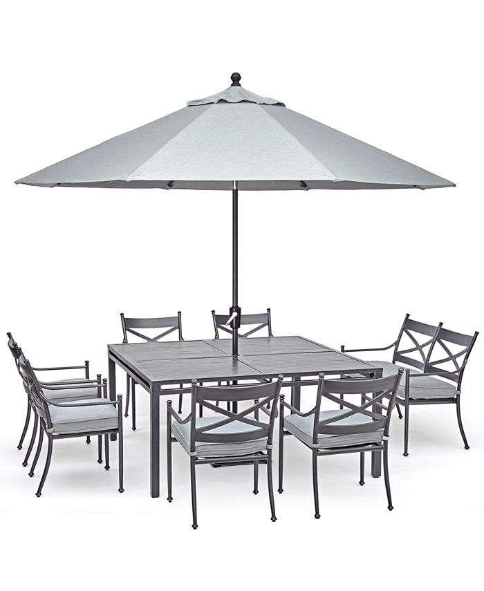 Furniture Montclaire Outdoor Aluminum 8Pc. Dining Set (62" X 62" Table