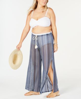 plus size sheer cover up pants