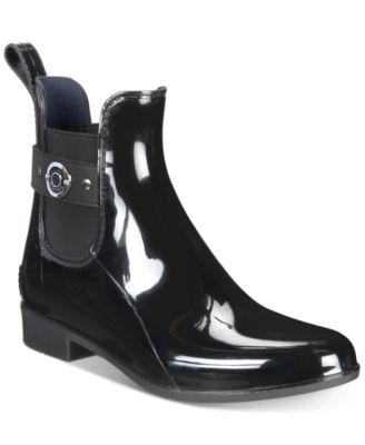 nautica black rain boots