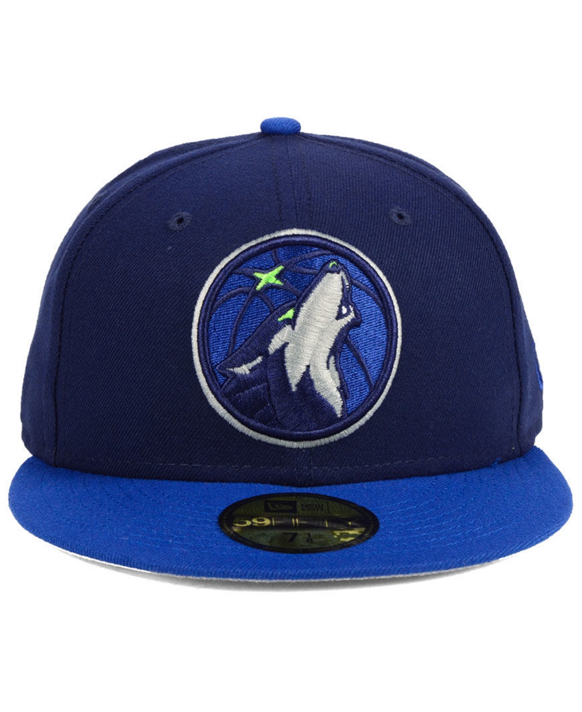 New Era Minnesota Timberwolves Basic 2 Tone 59fifty Fitted Cap In Navy,blue