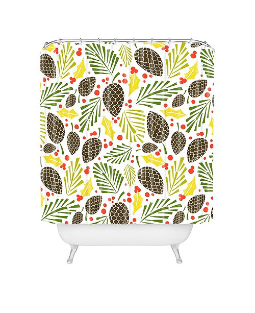 Deny Designs Heather Dutton Winter Woodlands White Shower Curtain