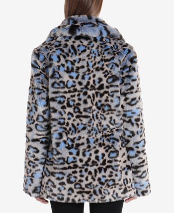 Avec les filles leopard print faux fur car coat cheap