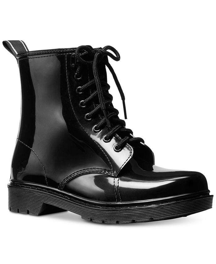 Womens MICHAEL Michael Kors Sutter Rainbootie Rain Boots, Black, 8 US /  38.5 EU 