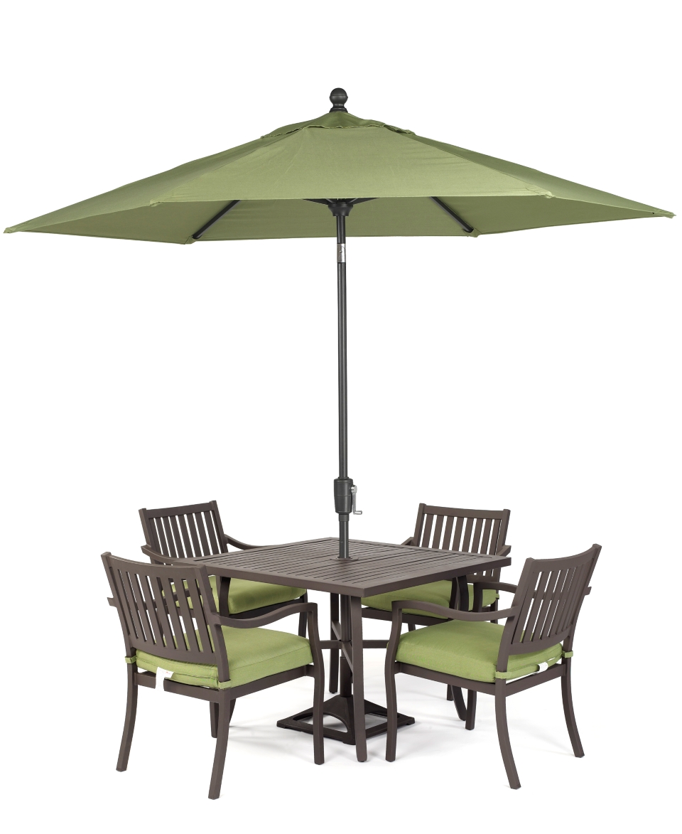 Madison Outdoor 5 Piece Set 40 Square Dining Table and 4 Dining