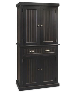 Home Styles - Nantucket Pantry Black Distressed Finish