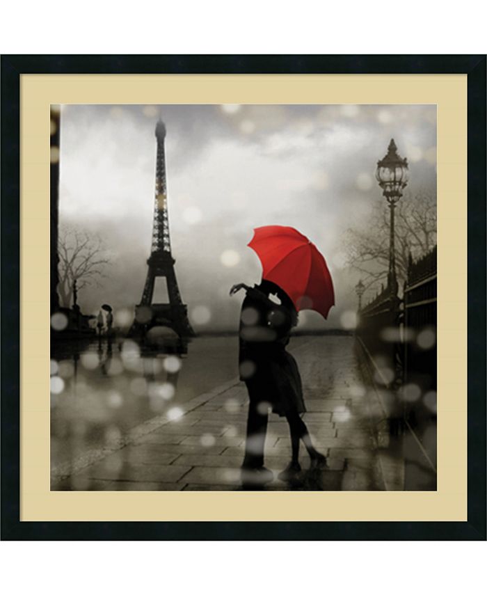 Amanti Art - Paris Romance 34x34 Framed Art Print