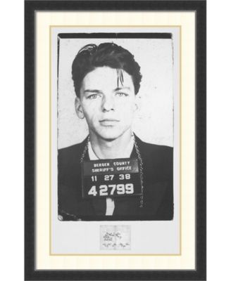 Amanti Art - Frank Sinatra Mugshot 28x43 Framed Art Print
