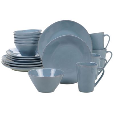Certified International - Harmony Solid Color - Teal 16-Pc. Dinnerware Set