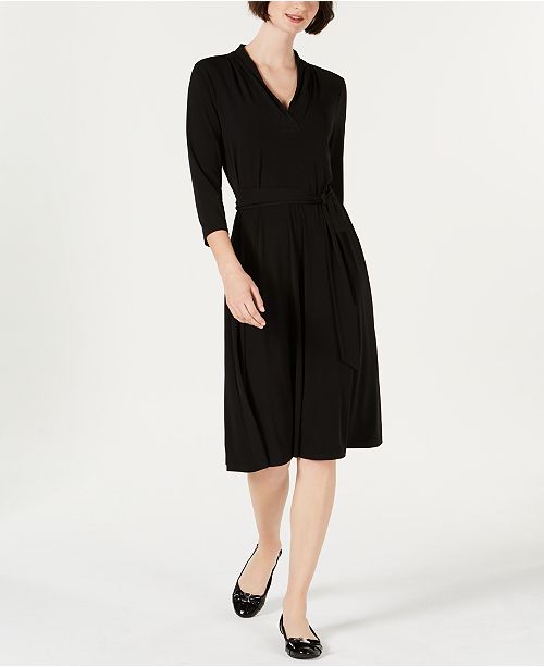 Charter Club 3 4 Sleeve Midi Dress Created For Macy S Reviews