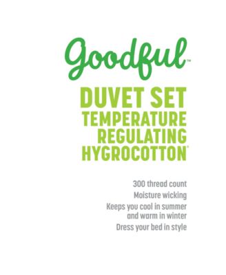 Goodful  Solid 3-Pc. Full/Queen Duvet Set, 300 Thread Count Hygro Cotton, Created for Macy's