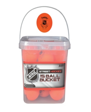 Franklin Sports Nhl Hi Density Street Hockey Ball Bucket In Orange