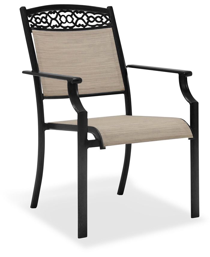 Furniture Outdoor Cast Aluminum 7Pc. Dining Set (68" X 39" Dining Table And 6 Sling Dining