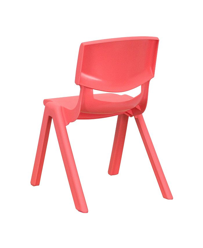 Flash Furniture Red Plastic Stackable School Chair With 12'' Seat