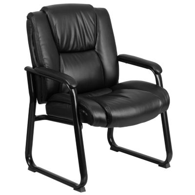 Flash Furniture Hercules Series Big & Tall 500 Lb. Rated Black Leather ...