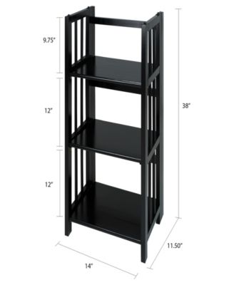 3 - Shelf Folding Bookcase 14" Wide