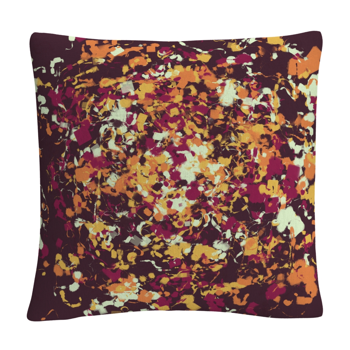 Abc Speckled Colorful Splatter Abstract 6Decorative Pillow, 16 x 16
