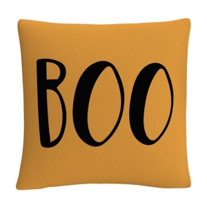 Baldwin Abc Modern Contemporary Boo Script Decorative Pillow, 16" X 16" In Multi