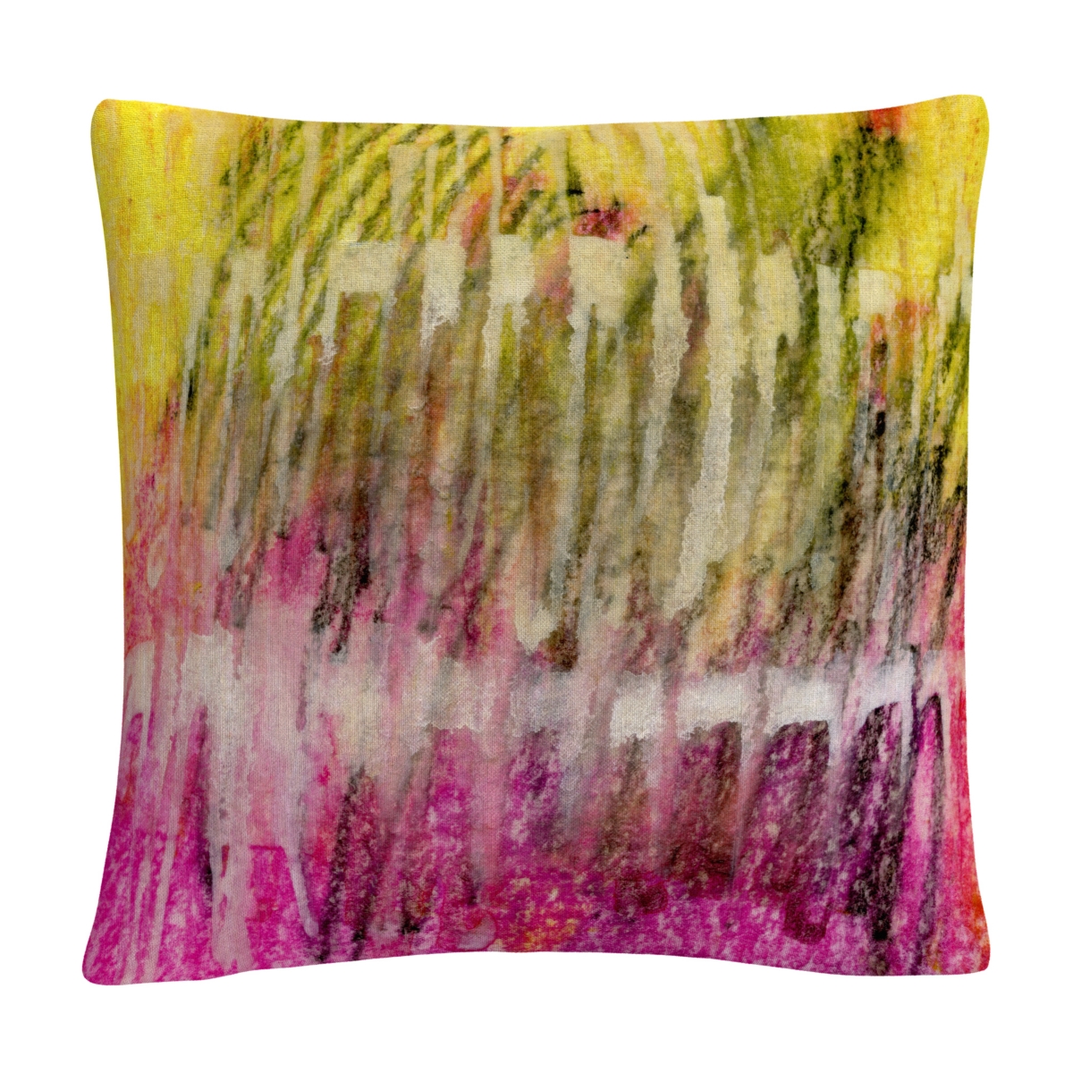 Anthony Sikich Glazed Kenetics Colorful Shapes Line Composition Decorative Pillow, 16 x 16