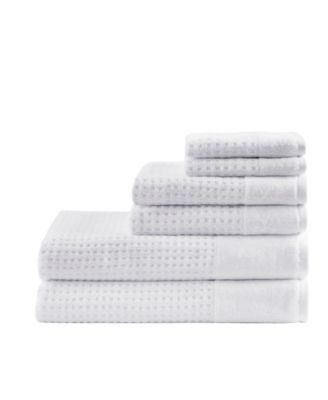 Spa Waffle Jacquard Luxury Combed Cotton 6-Pc. Bath Towel Set