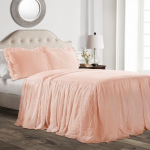 Ruffle Skirt 2-Piece Twin Bedspread Set