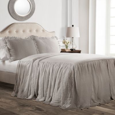 Ruffle Skirt 3-Pc. Bedspread Set, King