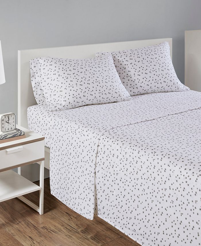 Intelligent Design Novelty Print Cotton Flannel Twin Sheet Set