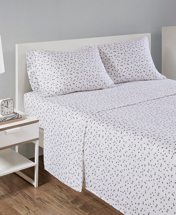 Intelligent Design Novelty Print Cotton Flannel Twin Sheet Set