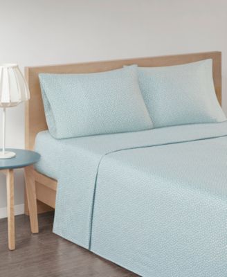 Novelty Printed Cotton Flannel 4-Pc. Sheet Set, Queen