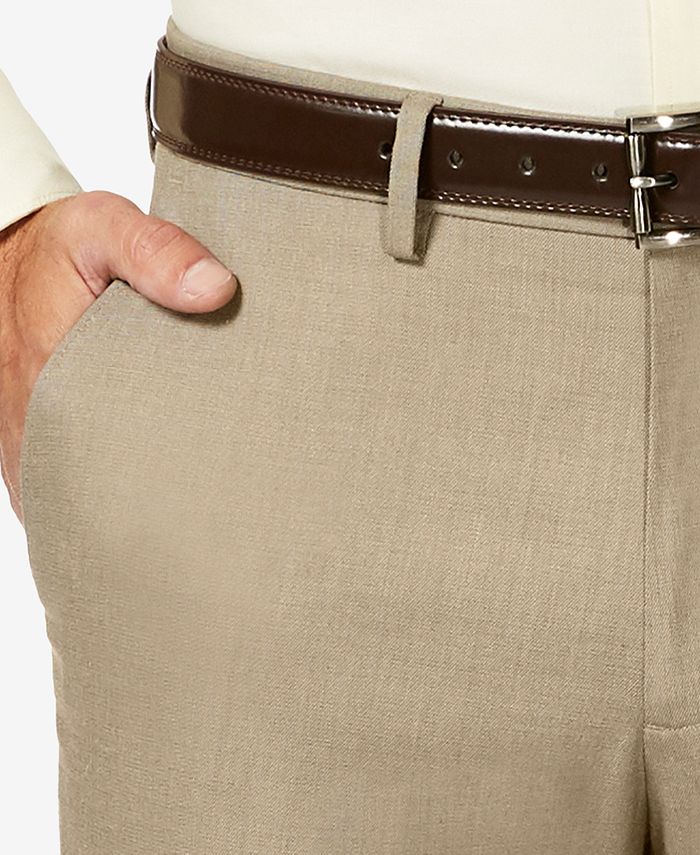 Haggar Iron Free Premium Khaki Classic Fit Flat Front Expandable Waist Casual Pant (Regular And Big & Tall Sizes) Pantaloni, Grigio Scuro, 44W / 30L Uomo