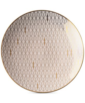 Trianna Salad Plate with Gold-Tone Accents