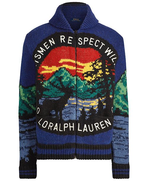 Intarsia Half Zip Polo