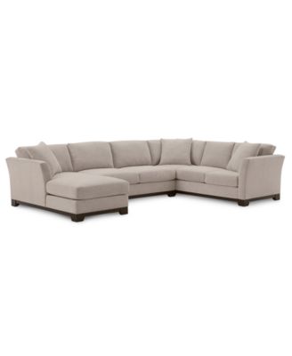 Elliot II 138" Fabric 3-Pc. Chaise Sectional, Created for Macy's