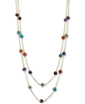 EFFY Collection - Multi-Gemstone Long Strand Necklace (28-9/10 ct. t.w.) in 14k Gold