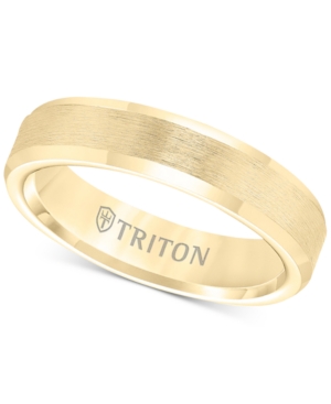 image of Triton Bevel Edge Comfort Fit Band in Yellow Tungsten Carbide