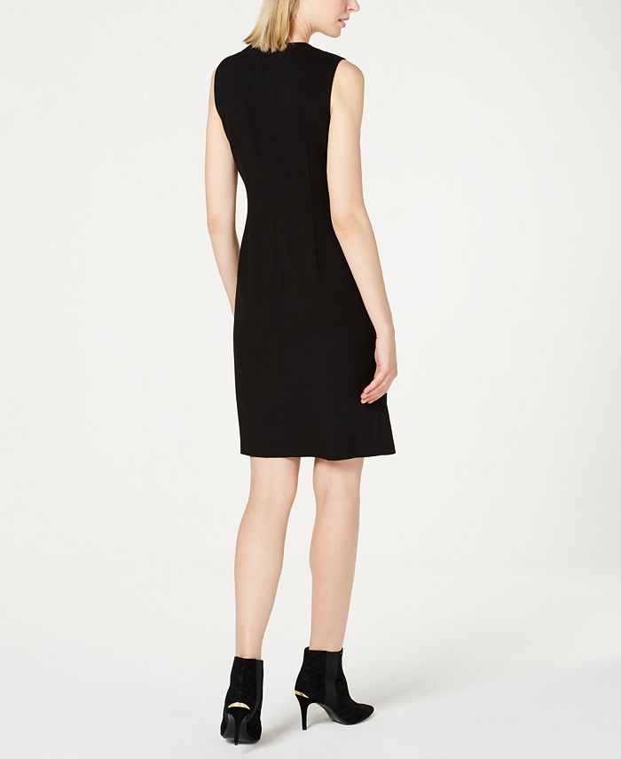 Calvin Klein Faux-Wrap Sheath Dress - Macy's