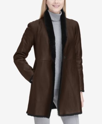 calvin klein toggle wrap front jacket