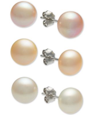 pink pearl earrings macys