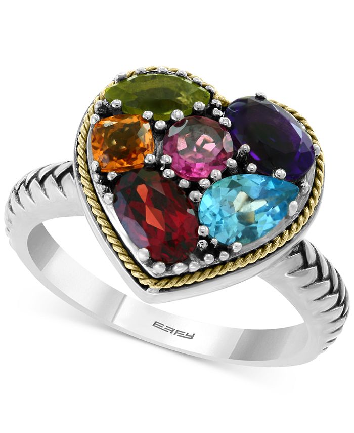 EFFY Collection Balissima by EFFY® Multi-Gemstone Two-Tone Heart