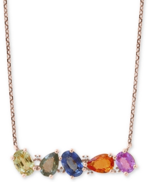 image of Effy Multi-Sapphire (2-1/2 ct. t.w.) & Diamond Accent 18