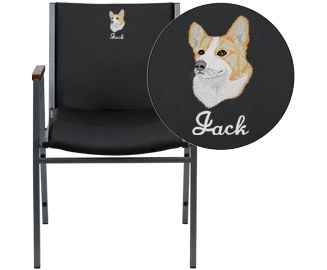 Embroidered HERCULES Series Heavy Duty Stack Chair
