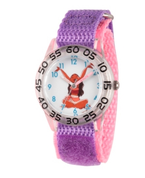 Disney Moana Girls' Clear Plastic Time Teacher Watch